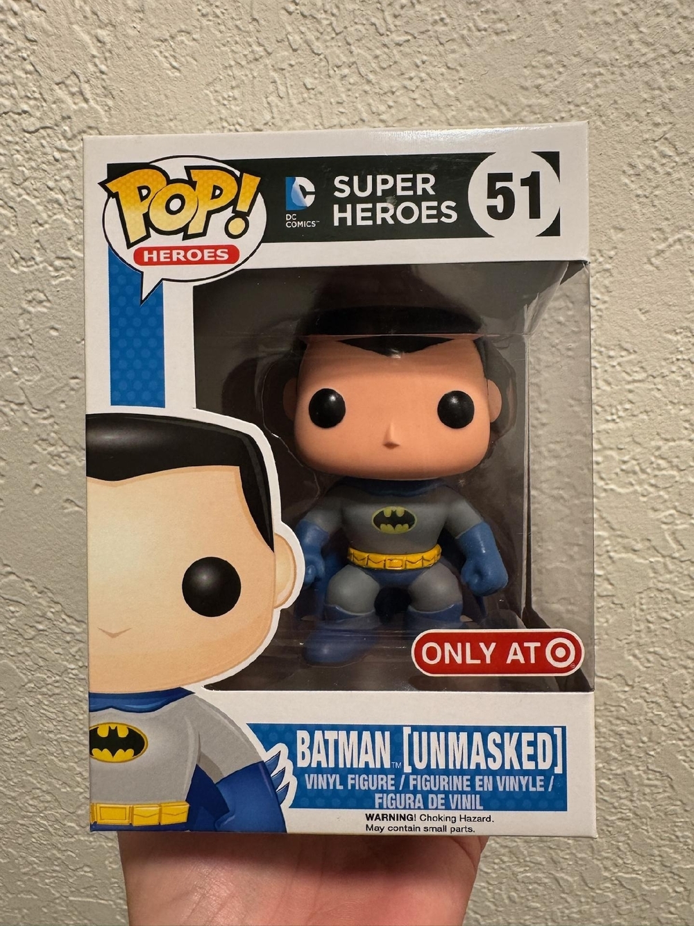 Funko Pop! Batman Unmasked Vinyl Figure - Gray, Blue & Yellow #51